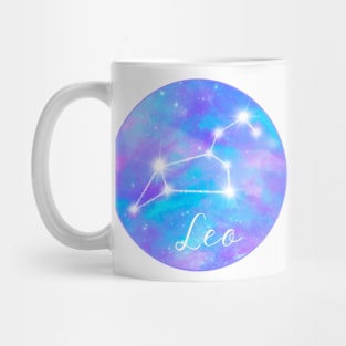 Leo Zodiac sign. Constellation on galaxy sky Mug